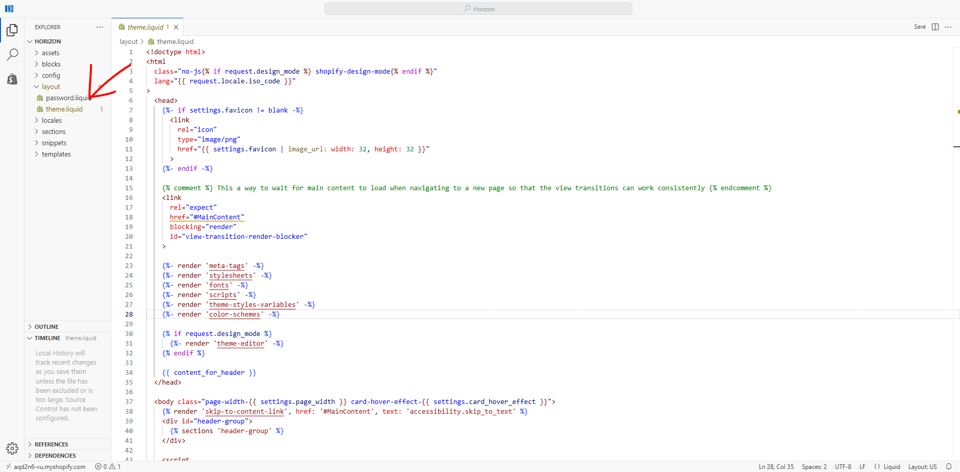 Shopify theme.liquid